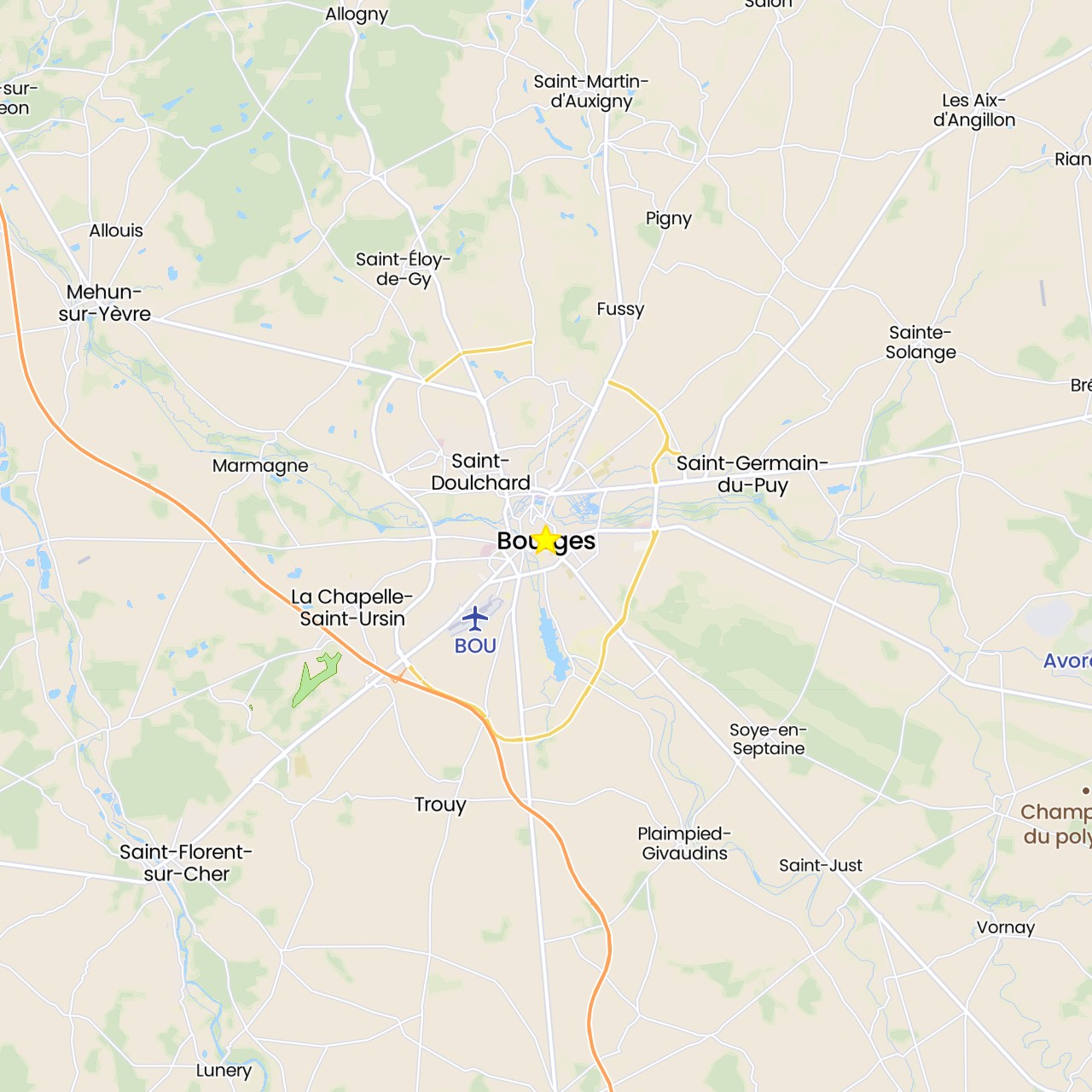 TravelMap itinerary: driving in France (Europe)
