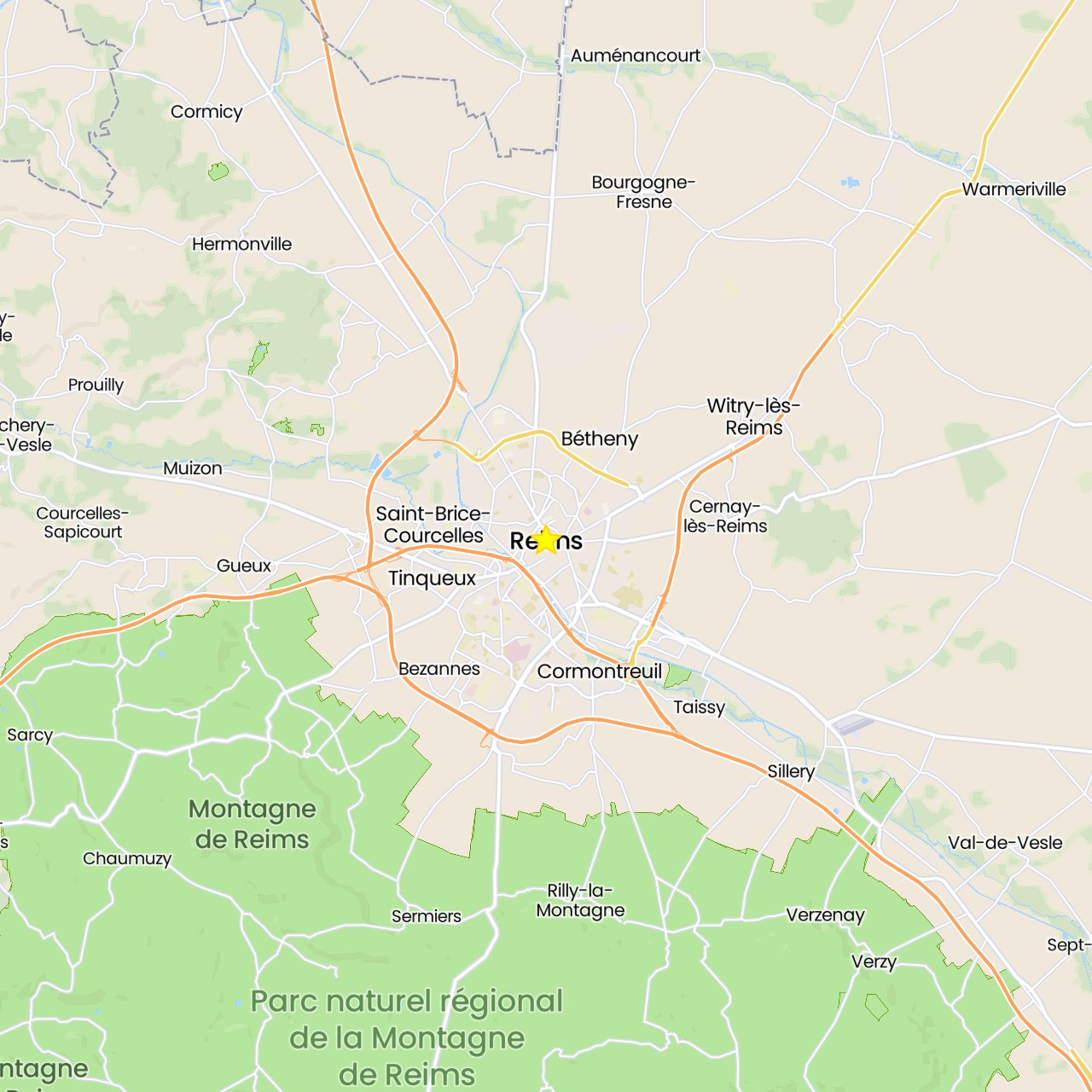 TravelMap itinerary: driving in France (Europe)