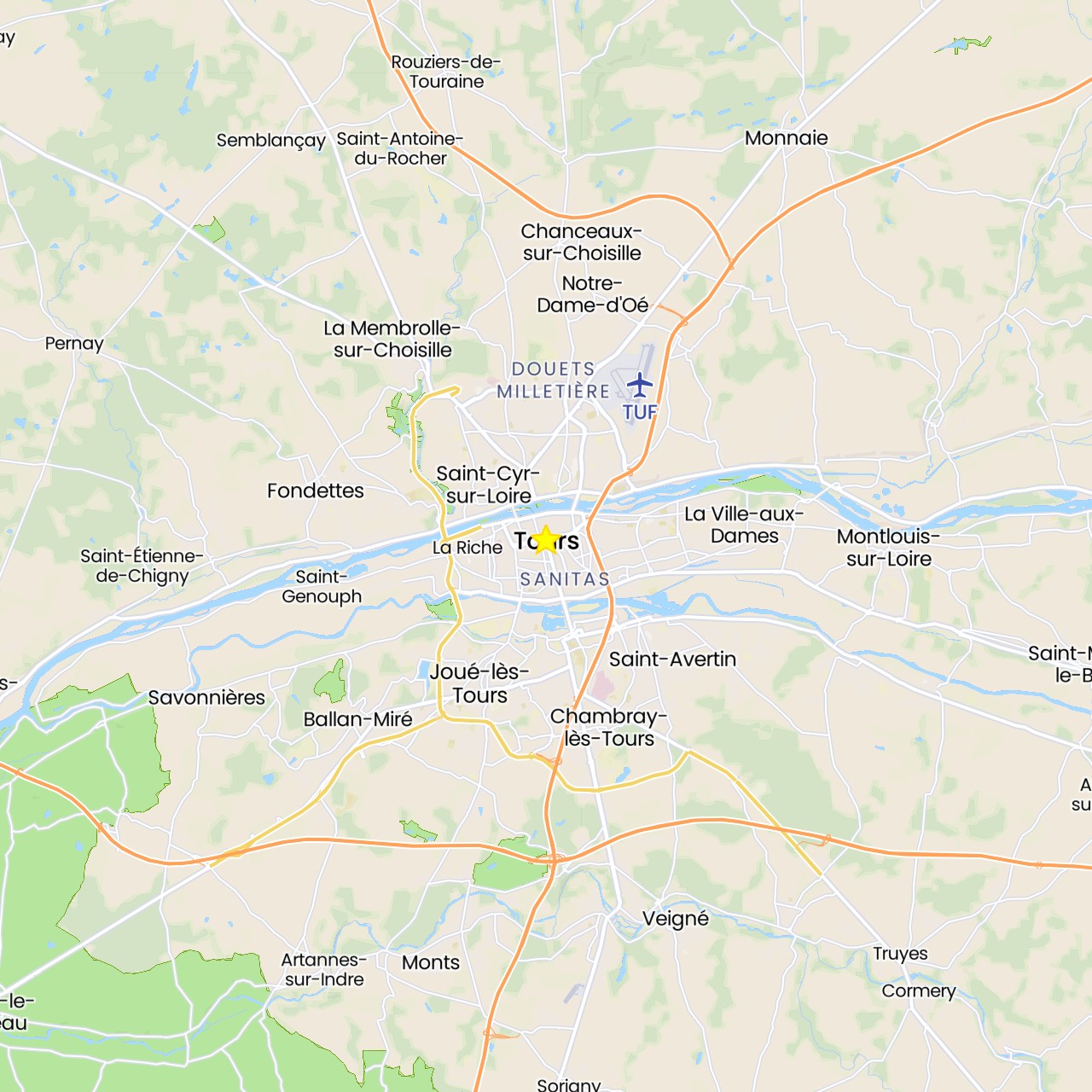TravelMap itinerary: driving in France (Europe)